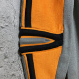 elbow padded ski racing knit sweater orange