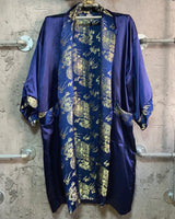 reversible chinese robe blue gold