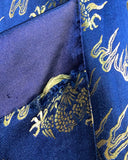reversible chinese robe blue gold