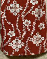 red x silver hibiscus dress ozoc