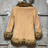fake fur coat brown