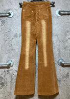 corduroy bootcut pants stretch brown