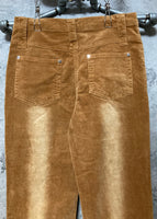 corduroy bootcut pants stretch brown