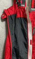 red ski pants jumpsuit Asics Austria The Eagle Knight