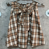 back bow plaid skirt