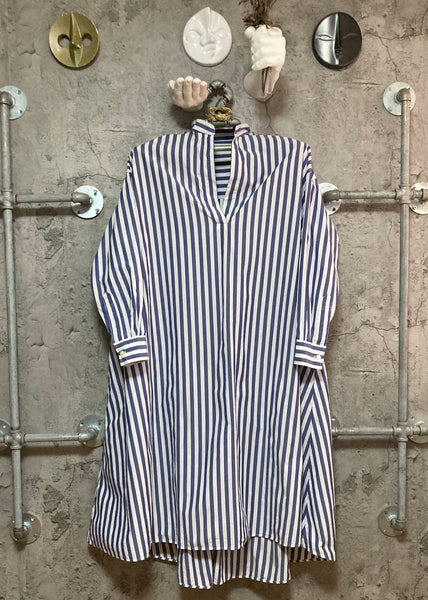 striped long shirt dress journal standard gray blue white