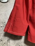 white stitched skirt suits red setup