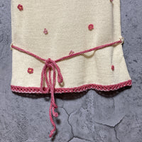 strawberry knit camisole yellow pink