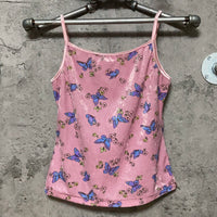 pink velours butterfly camisole