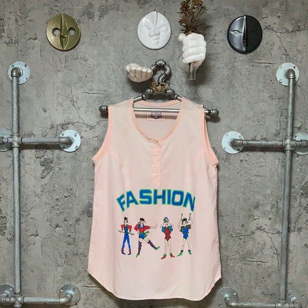 80's exercise pink tank top