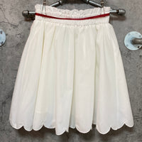 cherry embroidered flare skirt