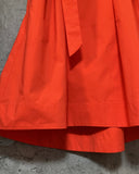 orange red flare skirt