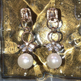 gold bijou pearl piercings