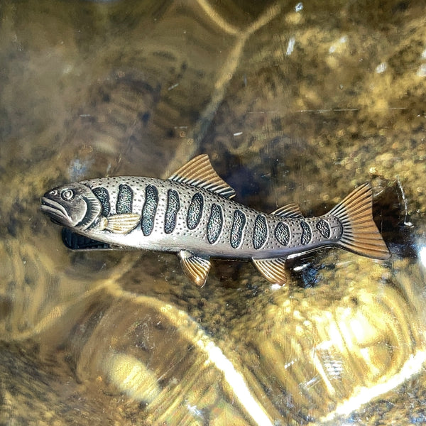 silver fish tie clip