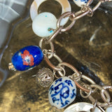 blue and silver bracelet