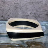 black and white striped bracelet