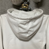 Diesel white cropped hoodie