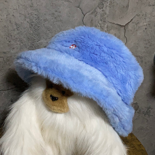 Nidecker fake fur bucket hat blue