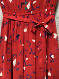 80's pattern red dress