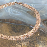 gold chain bracelet flower