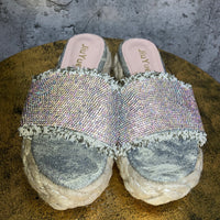 glitter platform sandals