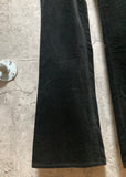bell-bottom pants velour flare black