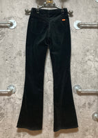 bell-bottom pants velour flare black