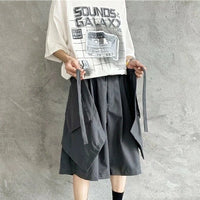 hakama wrap pants gray