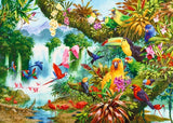 tropical paradise shirt parrots tiger fly jungle