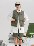 fishing / outdoor vest beige green khaki