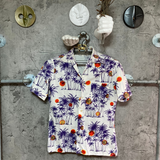 aloha shirt short sleeve purple