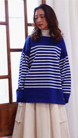 boat neck knit top black pink scandal