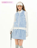 short sleeve jacket shift dress set up lace flower pale blue