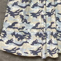 camouflage flare skirt blue gray