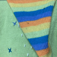kids elf hat knit cardigan hoodie alpaca yellow green orange