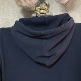 hooded long sleeve t shirt Da hui navy