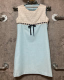 short sleeve jacket shift dress set up lace flower pale blue