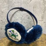 Notre Dame fighting Irish football  Leprechaun Ear muff blue navy green