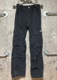 detachable cargo pants full length 3/4 length black