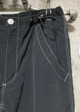 detachable cargo pants full length 3/4 length black