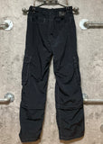 detachable cargo pants full length 3/4 length black