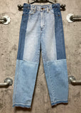 wrangler remake tapered jeans denim pants high waisted denim pants wl1661 blue