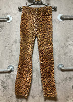 wrangler leopard printed soft velvet pants high waisted cheetah orange yellow brown