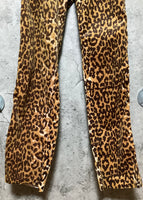 wrangler leopard printed soft velvet pants high waisted cheetah orange yellow brown