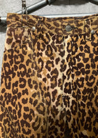 wrangler leopard printed soft velvet pants high waisted cheetah orange yellow brown