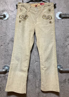 handmade studded pants remake corduroy pants white khaki beige