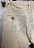 handmade studded pants remake corduroy pants white khaki beige