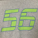 number 56 printed T-shirt gray