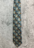 Ume blossom tie handmade Claudio Valentino Paris blue