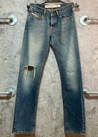 tight straight jeans Diesel Industry double belt loops
